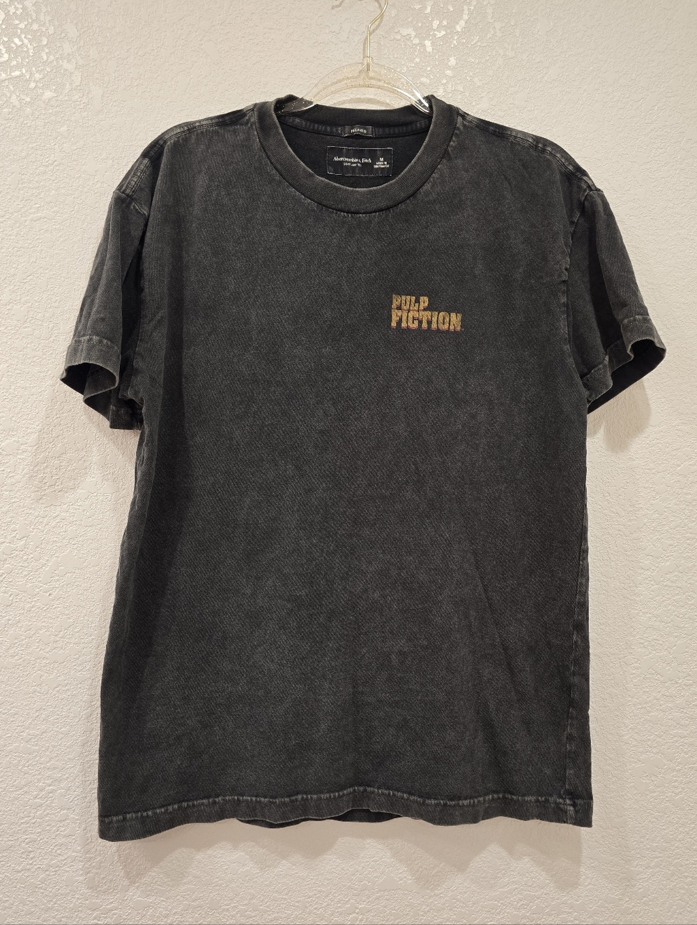 Abercrombie & Fitch Pulp Fiction Shirt in a faded black dark gray mineral wash M